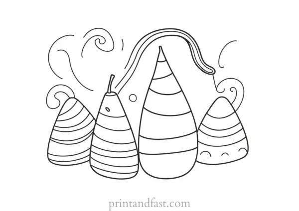 candy corn coloring page preschool