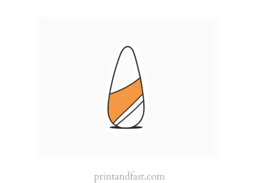 candy corn coloring page simple