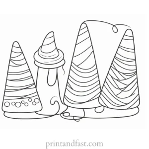 candy corn coloring page spooky