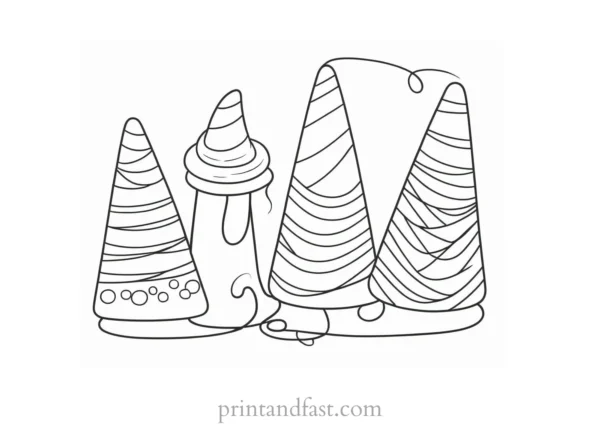 candy corn coloring page spooky