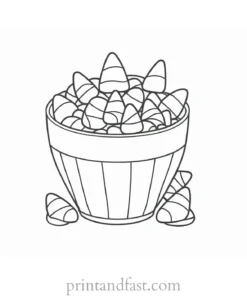 candy corn coloring page template