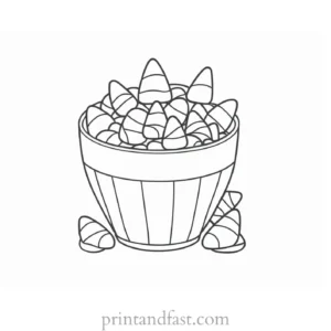 candy corn coloring page template