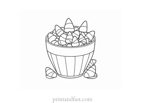 candy corn coloring page template