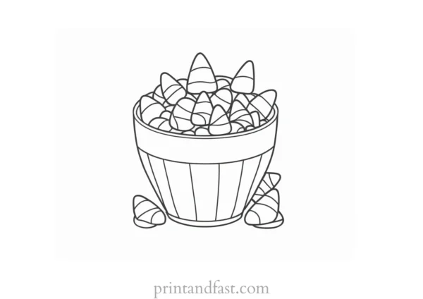 candy corn coloring page template