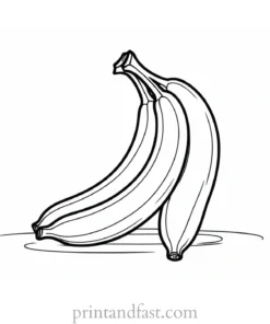 cartoon banana coloring page