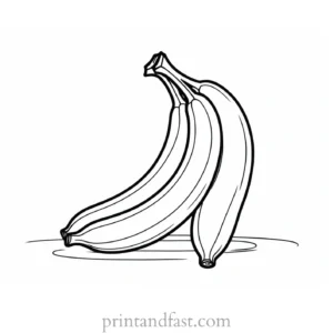 cartoon banana coloring page