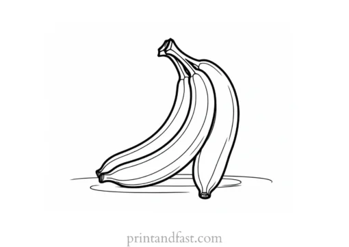 cartoon banana coloring page