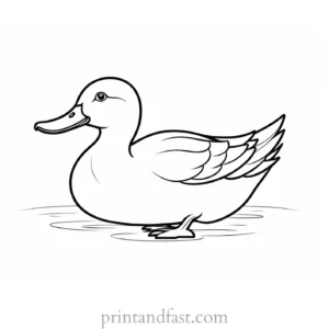 cartoon duck coloring page