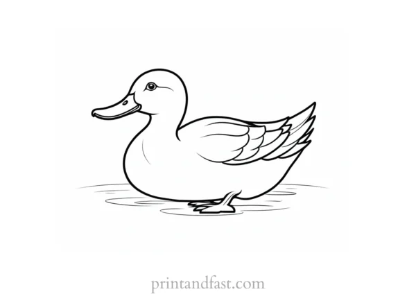 cartoon duck coloring page