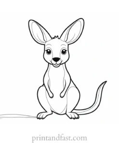 cartoon kangaroo coloring page