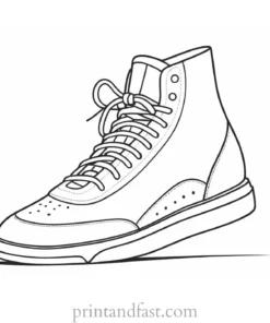 cartoon shoe coloring page