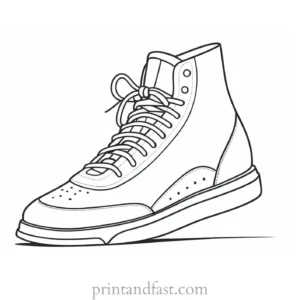 cartoon shoe coloring page