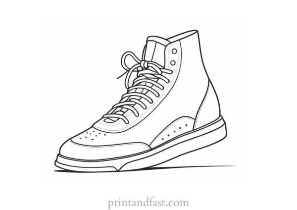 cartoon shoe coloring page