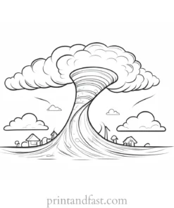 cartoon tornado coloring page