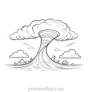 cartoon tornado coloring page