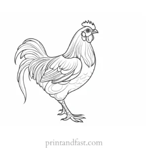 chicken coloring page activity