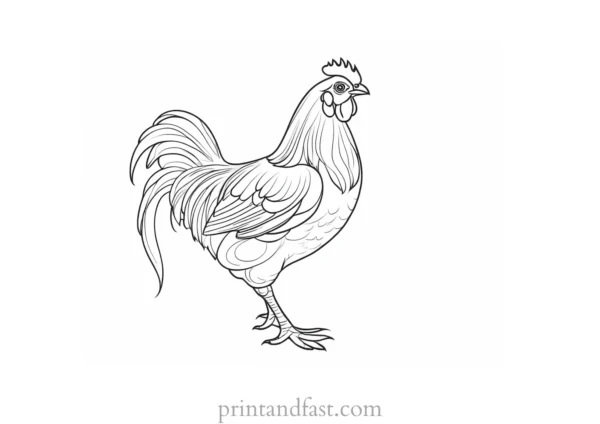 chicken coloring page activity