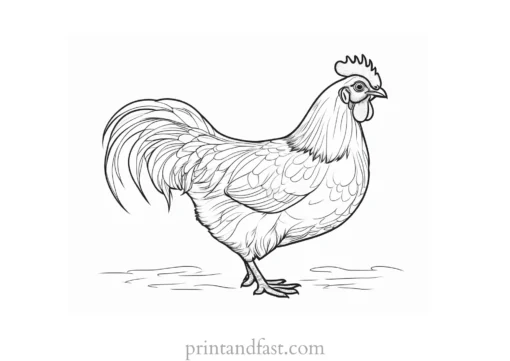 chicken coloring page artwork