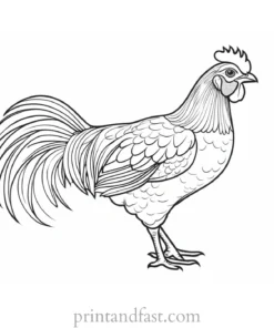 chicken coloring page concept