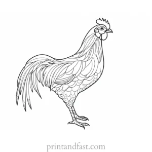 chicken coloring page creation