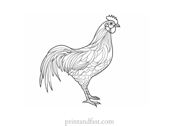 chicken coloring page creation