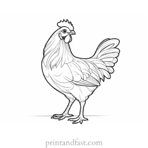 chicken coloring page design