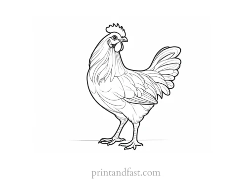 chicken coloring page design