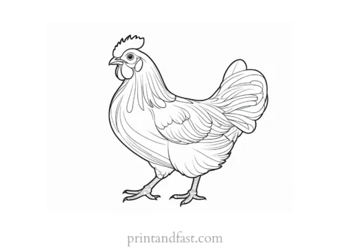 chicken coloring page for kids