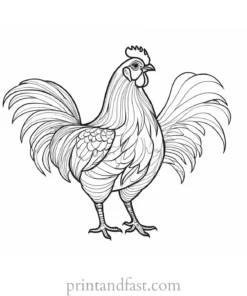 chicken coloring page idea