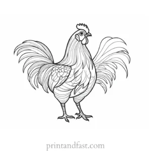 chicken coloring page idea