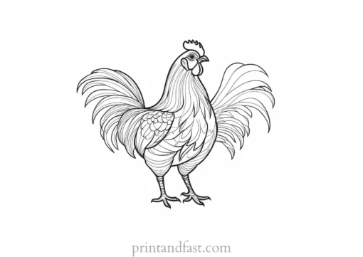 chicken coloring page idea