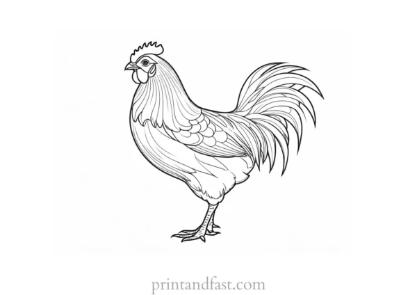 chicken coloring page inspiration