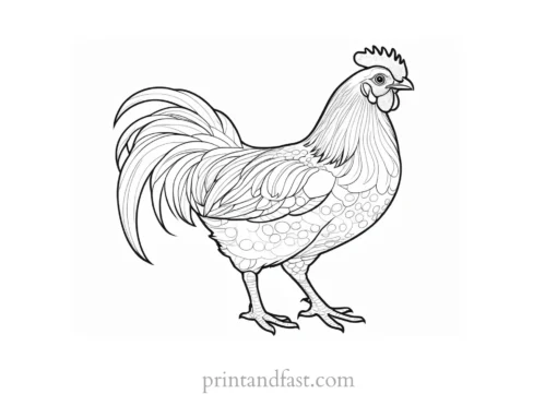 chicken coloring page printable