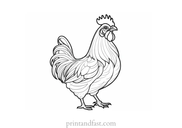 chicken coloring page project