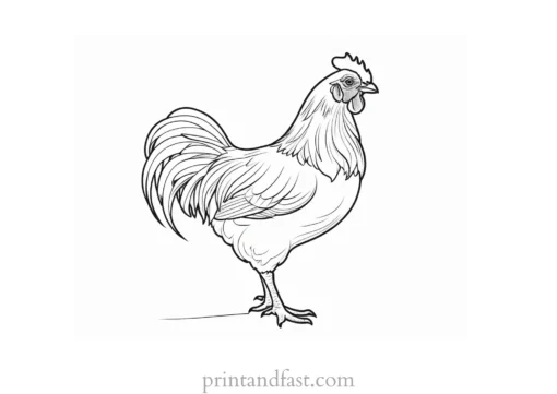 chicken coloring page template