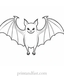 coloring page halloween bat