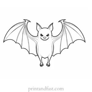 coloring page halloween bat