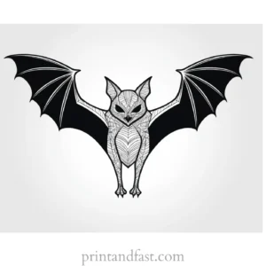 coloring page halloween bat silhouette