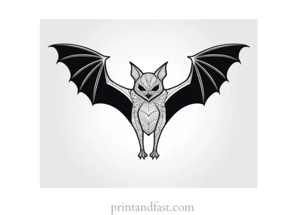 coloring page halloween bat silhouette