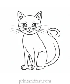 coloring page halloween black cat