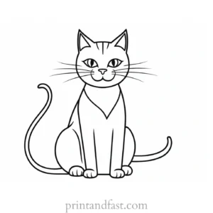 coloring page halloween cat