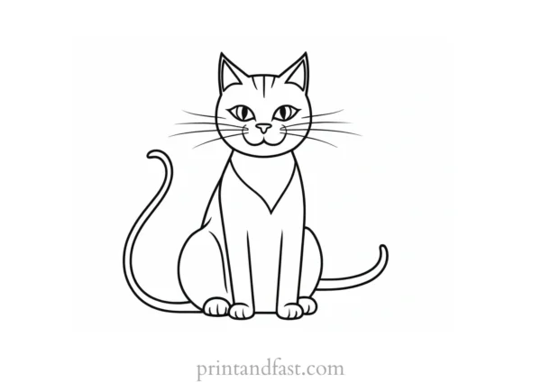 coloring page halloween cat