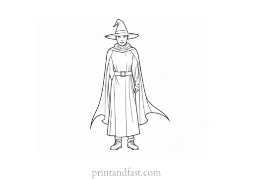 coloring page halloween costume