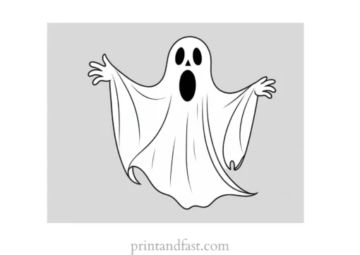 coloring page halloween ghost