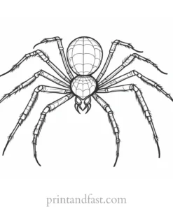 coloring page halloween spider