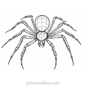 coloring page halloween spider