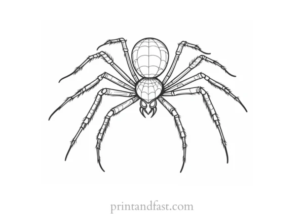 coloring page halloween spider