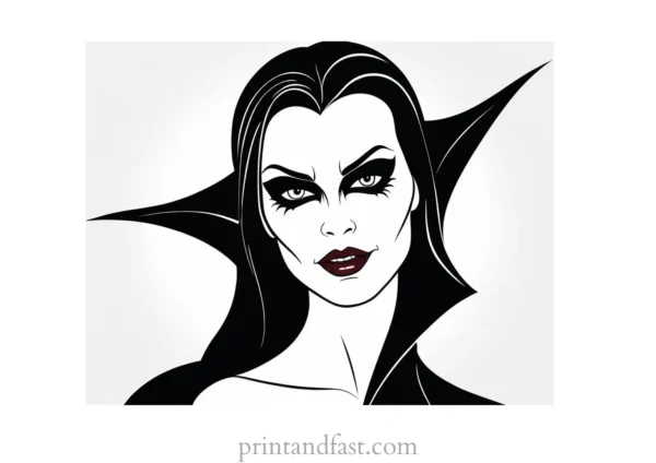 coloring page halloween vampire