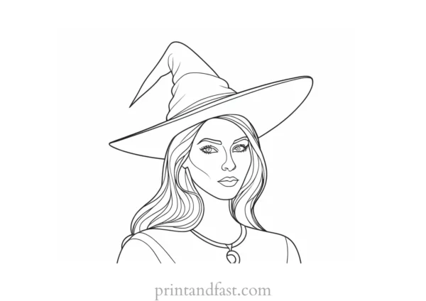 complex Witch Coloring Page