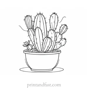 creative Cactus Coloring Page